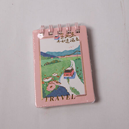 Manzara  Tasarımlı  Mini Not Defter