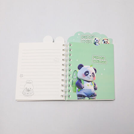 Sevimli Panda Ayraçlı Defter