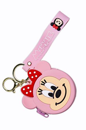 Minnie Mouse Bozuk Para Cüzdanı Anahtarlık PEMBE