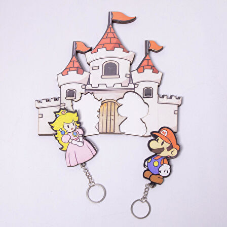 Super Mario Bros Anahtarlık  Çift Seti - Anahtar Askısı