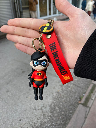 İnanılmaz Aile Silikon Anahatarlık Çanta Süsü Violet Parr
