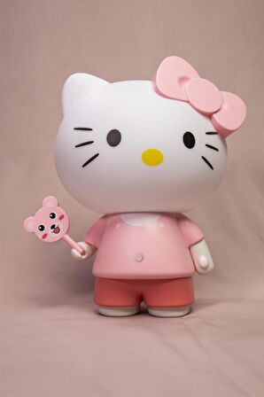 Hello Kitty Dekoratif 3 Kademeli Led Başucu Gece Lambası