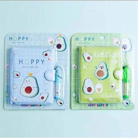 Avokado Defter ve Kalem Seti -Notebook -Defter