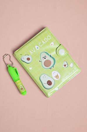 Avokado Defter ve Kalem Seti -Notebook -Defter