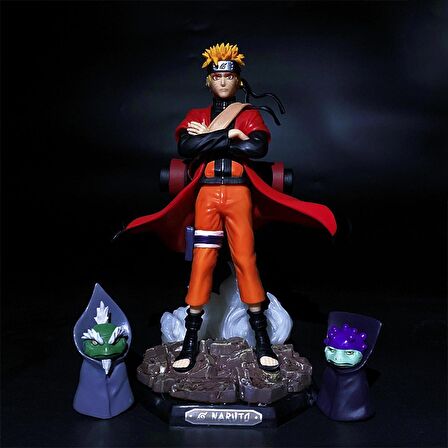 Anime Naruto Uzumaki Işıklı Eylem Karakter Figür Oyuncak Biblo 23 cm