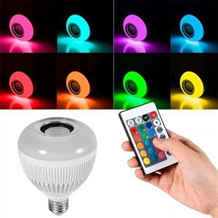 LED Music Bulb Bluetooth Hoparlör Akıllı Led Ampul Lamba