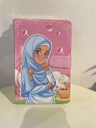 Sevimli Kız Mıknatıslı Defter Çizgili