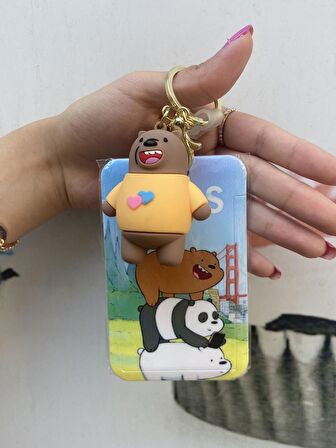 Üç Kafadar Ayılar Kartlık Anahatarlık