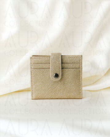 Vega Kartlık Detaylı Simli Cüzdan - Gold
