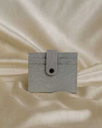 Vega Kartlık Detaylı Simli Cüzdan - Gümüş