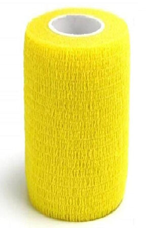Elastik Yapışkanlı Coban Renkli Bandaj 10 Cm X 4,5 Mt Sarı