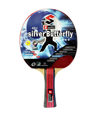 Seftil S0083 Silver Butterfly Masa Tenisi Raketi