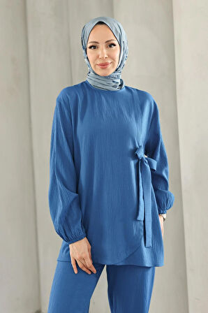 Bağlama Detaylı Takım İndigo