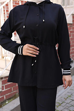 Ribana Detaylı Takım Siyah