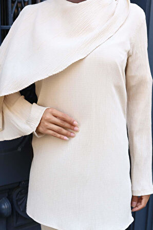 Pelerin Detaylı Takım Bej