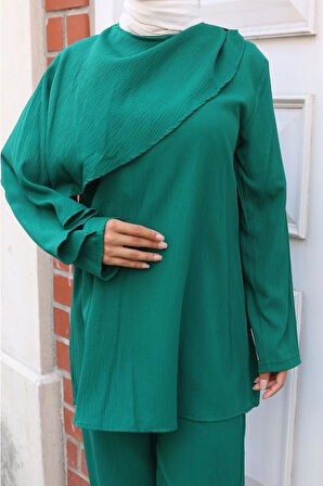 Pelerin Detaylı Takım Yeşil