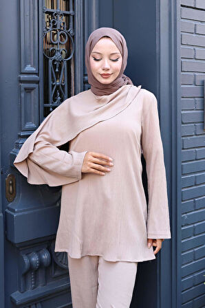 Pelerin Detaylı Takım Vizon