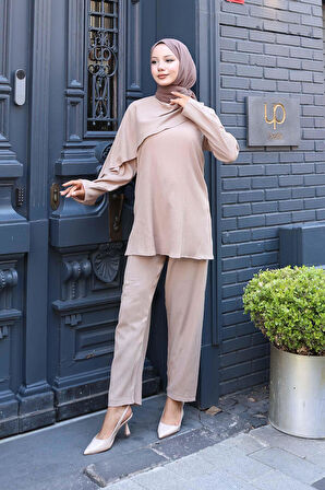 Pelerin Detaylı Takım Vizon