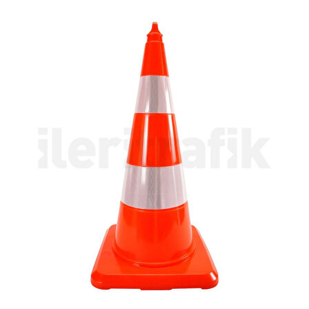 10 Adet PVC Trafik Konisi 75 cm Çift Reflektifli Trafik Dubası - Kampanya Ürünü
