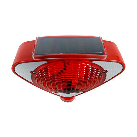 Solar Kırmızı Üçgen Flaşörlü Siyah Delinatör Seti