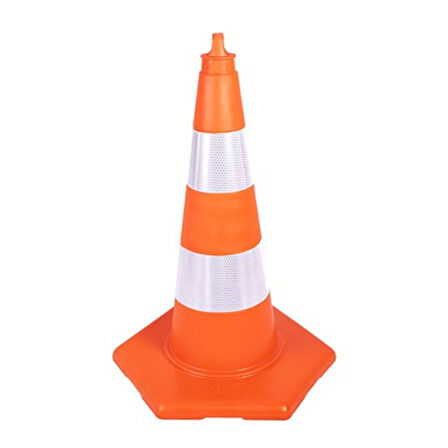 10 Adet PVC Trafik Konisi 52 cm Trafik Dubası