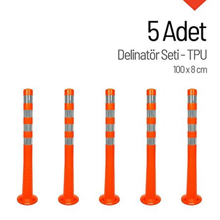 Delinatör 100 x 8 cm 5 Adet, Esnek Duba