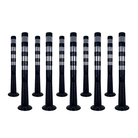 Delinatör 100 x 8 cm Siyah 10 Adet, Esnek Duba