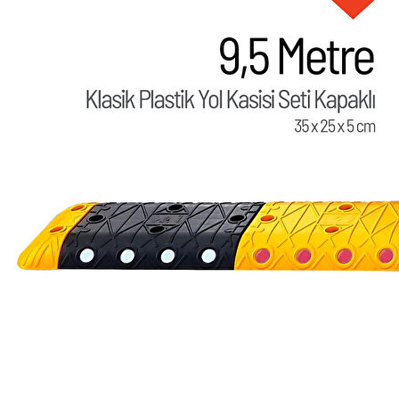 Klasik Hız Kesici Set Kapaklı Plastik, Yol Kasisi 9,5 metre