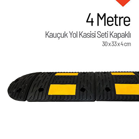 Kauçuk Hız Kesici Set Kapaklı, Yol Kasisi 4 metre - EKO