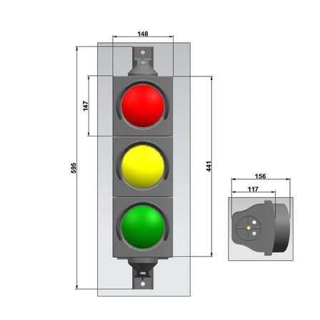 100 mm Ledli Oto Sinyal Verici, Trafik Lambası