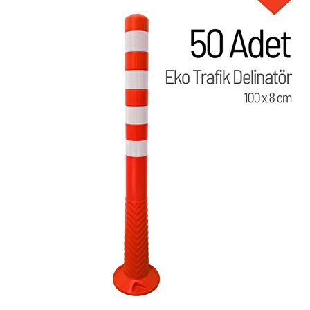 Eko Trafik Delinatör 100 x 8 cm, Esnek Duba 50 Adet