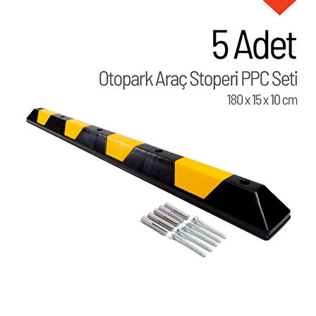 Otopark Araç Stoperi PPC Set 5 Adet