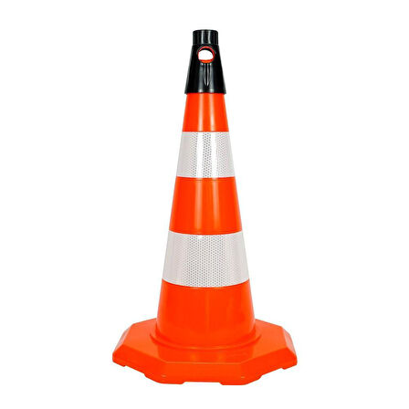 10 Adet PVC Trafik Konisi 52 cm Çift Reflektifli Trafik Dubası Seti