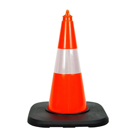 10 Adet PVC Trafik Konisi 50 cm Reflektifli Ağırlıklı Trafik Dubası Seti