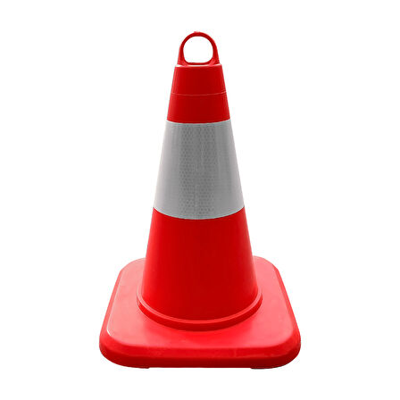 50'li TPE Trafik Konisi Seti 32 cm Tek Reflektifli Trafik Dubası