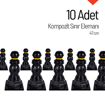 10'lu Kompozit Sınır Elemanı Seti 47 cm