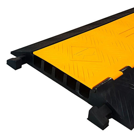 10'lu Kablo Kanallı Hız Kesici Seti  5 Kanallı, Yol Kasisi 96 x 50,5 x 6 cm