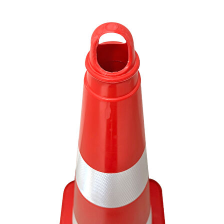 10 Adet TPE Trafik Konisi 90 cm Çift Reflektifli Trafik Dubası Seti