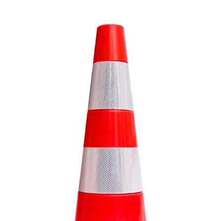 50'li PVC Trafik Konisi Seti 90 cm Çift Reflektifli 