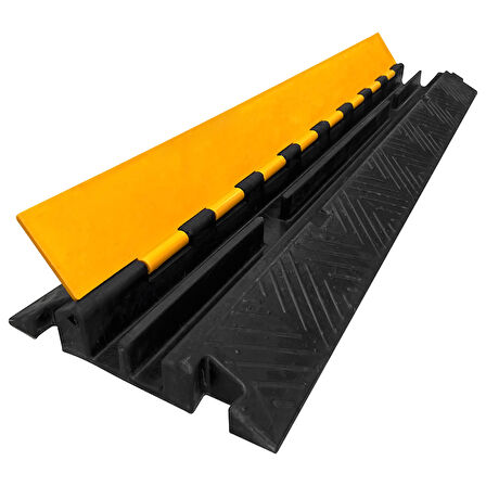 10'lu Kablo Kanallı Hız Kesici Seti 2 Kanallı, Yol Kasisi 25,5 x 102,5 x 5 cm