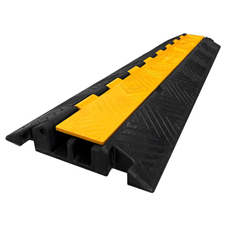 10'lu Kablo Kanallı Hız Kesici Seti 2 Kanallı, Yol Kasisi 25,5 x 102,5 x 5 cm
