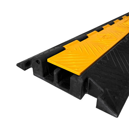 10'lu Kablo Kanallı Hız Kesici Seti 2 Kanallı, Yol Kasisi 25,5 x 102,5 x 5 cm