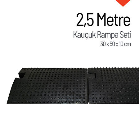 Kauçuk Rampa, Otopark Rampası, Kaldırım Rampası 30 x 50 x 10 cm 2,5 Metre
