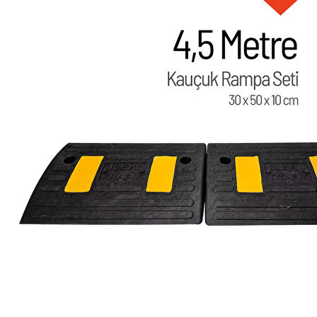 Kauçuk Rampa, Otopark Rampası, Kaldırım Rampası 30 x 50 x 10 cm 4,5 Metre