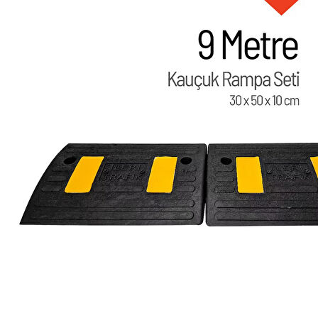 Kauçuk Rampa, Otopark Rampası, Kaldırım Rampası 30 x 50 x 10 cm 9 Metre