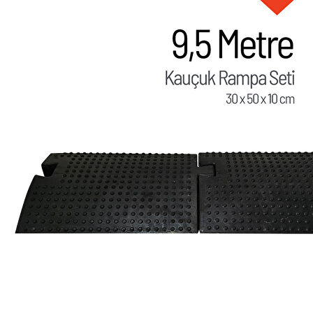 Kauçuk Rampa, Otopark Rampası, Kaldırım Rampası 30 x 50 x 10 cm 9,5 Metre