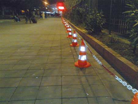 Eko Trafik Konisi 75 cm Reflektifli Trafik Dubası