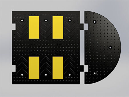 Kauçuk Hız Kesici, Yol Kasisi 50 x 50 x 4,5 cm