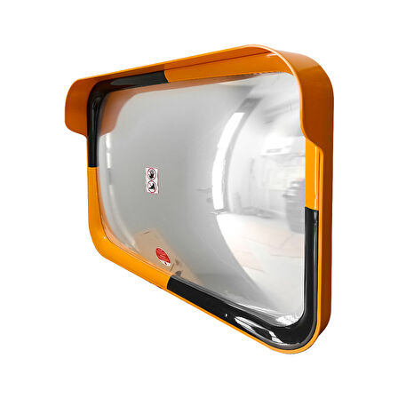 Trafik Güvenlik Aynası 60 x 80 cm Sarı-Siyah, Tümsek Ayna, Otopark Aynası