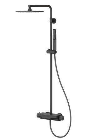 Perla Termostatik 3 Yönlü Duş Kolonu-Siyah